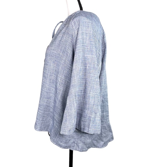 Zara Blue Tassle Tie Blouse - Picture 5 of 8